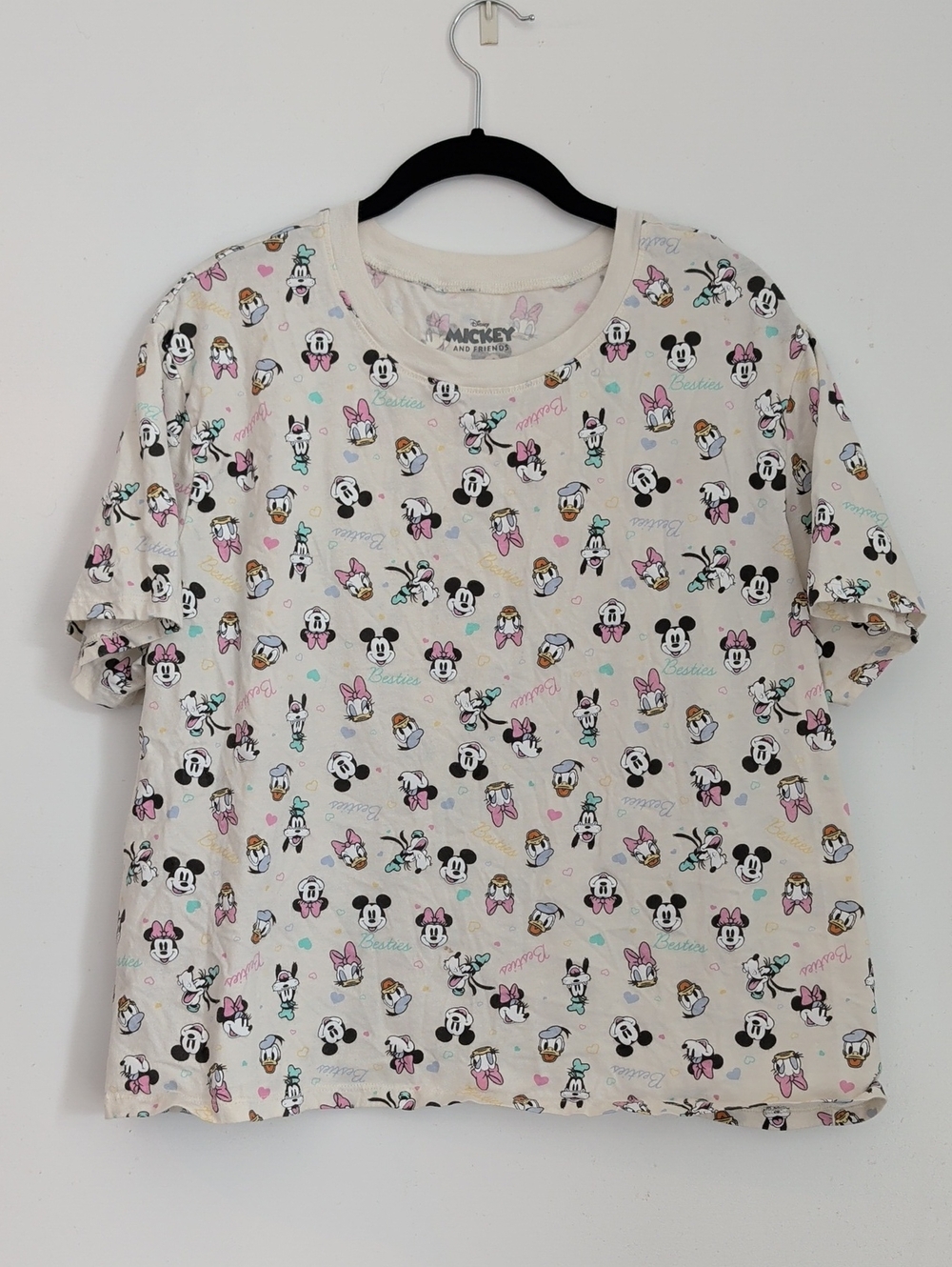 Pastel Mickey And Friends Besties Cropped Tshirt Size 3X